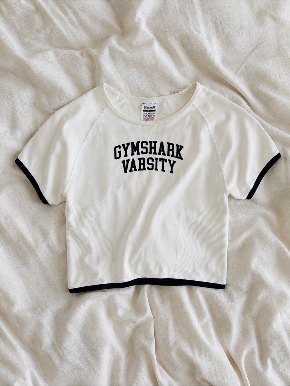 Gymshark Lift Varsity Campus Seamless Midi T-shirt Large